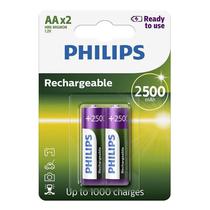 Pilhas Recarregavel Philips AA com 2 Pilhas / 2500MAH - R6B2RTU25/97