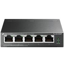 Switch TP-Link TL-SG1005P com 5 Portas Ethernet de 10/100/1000 MBPS - Preto