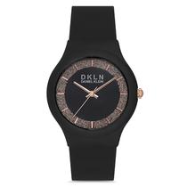 Relogio Analogico Feminino Daniel Klein DK.1.12713-5 DKLN Ladies / Pulseira de Silicone - Preto