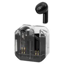 Fone de Ouvido Sem Fio Keen Earphones Y17 com Bluetooth V5.3 - Preto/Transparente