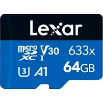 Cartão Micro SD 4.0 Lexar High-Performance 633X 100-45 MB/s C10 64 GB (LMS0633064G-BNNNG)