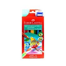 Faber Castell Lapiz Acuarela Caja Carton 12 Colores Rojo