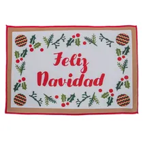 Tapete Natalino Decorativo 38X58 CM com Estampas de