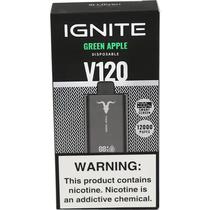 Ignite Vaper Desechable V120 Black 12000 Puffs Green Apple