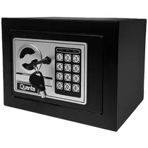 Cofre Digital Quanta QTCFN5 5 Litros Senha de 8 Dígitos A Pilha - Preto/Prata