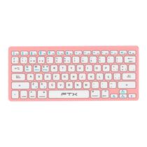 Teclado FTX FTXB1000 Sem Fio Ultra Slim / com Bluetooth / Portugues - Rosa