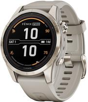 Relogio GPS Garmin Fenix 7S Pro Sapphire Solar 010-02776-17 - Dourado/Bege