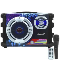 Speaker Ecopower EP-2220 BT/ USB/ FM/ SD/ Recarregavel Bivolt Roxo/ Preto