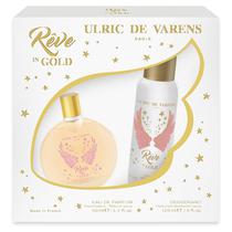 Kit Perfume Feminino Ulric de Varens Reve In Gold Edp 50 ML + Desodorante