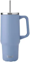 Copo Térmico com Canudo sWell Tumbler XL 880ML - Hidrangea Blue