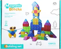 Cubos Magnéticos de Construção Magnetic Blocks Chuang Huang - CH1373 (138 Pçs)