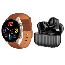 Kit Smartwatch e Fone de Ouvido G-Tide R2 Pro + H21 - Bluetooth - Gold / Black