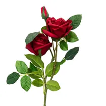 Galho de Rosas Artificiais - Vermelhas