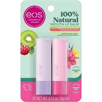 Bálsamo Labial Eos Lip Natural Raspberry Kiwi/Passionfruit Agave - Quantidade 2