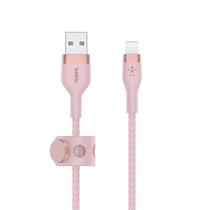 Cabo Belkin Boostcharge Pro Flex 3M USB-A/Lightning Silicone Rosa - CAA010BT3MPK