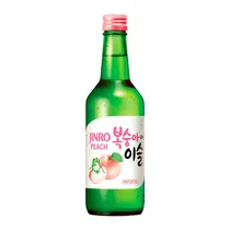 Bebida Coreana Alcoólica 13% Soju Pêssego 360ML Jinro