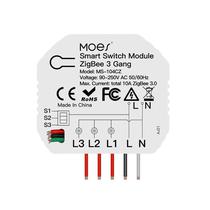 Interruptor Inteligente Moes MS-104CZ 3GAN Zigbee