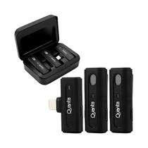 Microfone Quanta QTMDM20 USB-C p/Celular Preto