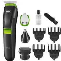 Aparador de Pelos HTC AT-1211 Recarregável - Preto/Verde