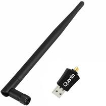 Adaptador USB Wireless Quanta QTAA300 300 MBPS Em 2.4GHZ - Preto