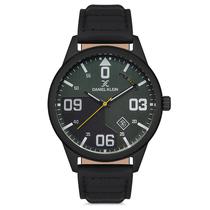 Relogio Analogico Masculino Daniel Klein DK.1.12670-5 Premium Gents / Pulseira de Couro Genuino - Preto