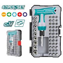 Total Juego de Destornilladores Con Llave Con Mango T 47PCS