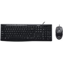 Teclado + Mouse Logitech MK200 USB / Ingles  Preto (920-002714)