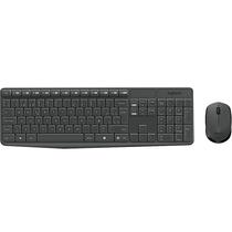 Kit Logitech MK235 920-007901 Teclado + Mouse Sem Fios Espanhol - Preto