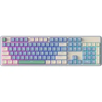 Teclado Gamer Mecânico Redragon Faye K685PYG RGB USB-C Switch Dragon Chant - Branco/Celeste (Inglês)