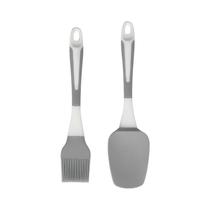 Pincel Y Espatula de Silicona Cookstyle SLL-1391 Gris - Blanco