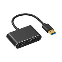 Adaptador Oriente USB 3.0 A VGA + HDMI + USB 2.0