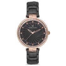 Relogio Analogico Feminino Daniel Klein DK.1.12692-6 Premium Ladies / Pulseira de Aco Inoxidavel - Preto/Rose Gold