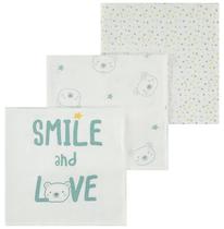 Jogo de Fraldas para Bebe Orchestra ANAO5W-Ecr Smile And Love Masculino (3 Unidades)