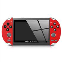 Console Game Portatil MP5 X7 / 8GB / H.264 / HD / USB / SD / Aux / Tela 5.1 - Vermelho/ Preto