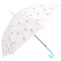 Guarda-Chuva Adulto Design Floral Rosa/Azul Claro