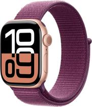 Apple Watch S10 (GPS) Caixa Aluminio Rose Gold 42MM Pulseira Sport Loop Plum MWWK3LW