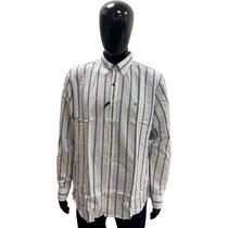 Camisa Tommy Hilfiger Masculino MW0MW00638-902 L - Branco Azul