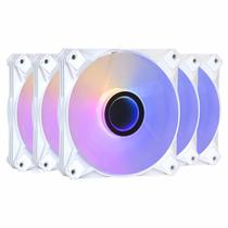 Cooler para Gabinete Darkflash Infinity 8 12X12 LED RGB Branco - Kit com 5