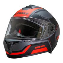 Capacete Axxis Draken s Sonar B5 - Fechado - Tamanho L - Red Fluor Mate