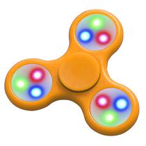 Spinner Fidget Anti Stress LED Laranja