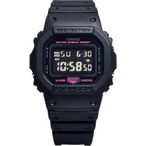 Relogio Casio G-Shock DW-5600PK-1DR Masculino Digital - Preto/Rosa