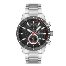 Relogio Analógico Masculino Daniel Klein DK.1.12741-1 Exclusive Gents / Pulseira de Aço Inoxidável - Prata/Preto