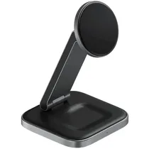 Carregador Sem Fio Satechi ST-Q21FM QI2 com Suporte para Carro 2 Em 1 - Preto
