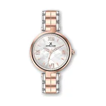 Relógio Analógico Feminino Daniel Klein Premium DK.1.12286-4 - Rosa Ouro e Prata
