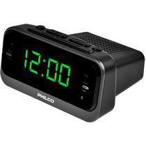 Radio Relogio Philco PAR1012BT-GR com FM e Bluetooth Bivolt - Preto