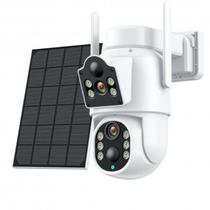 Camera de Seguranca Solar Jortan JT-8699T / Wifi / IP66 / Microfone / Alarma / Deteccao Humana / Visao Noturna / App Icsee - Branco