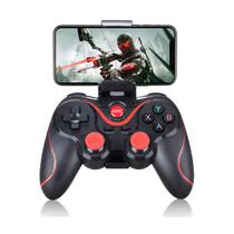 Controle Joystick X3 para Smartphone com Bluetooth - Preto e Vermelho