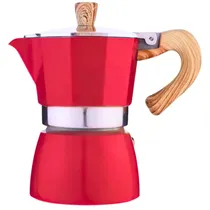 Cafeteira Italiana Alumínio 6 Xicaras 300ML Vermelho
