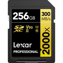 Cartao de Memoria SD Lexar Professional 2000X Serie Gold 300-260 MB/s C10 U3 V90 256 GB (LSD2000256G-Bnnnu)