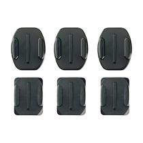 Suportes Adesivos Gopro AACFT-001 - 3X Curvos + 3X Planos - Preto